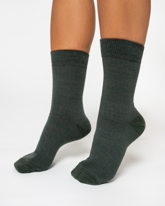 Ponožky vlněné zelená
